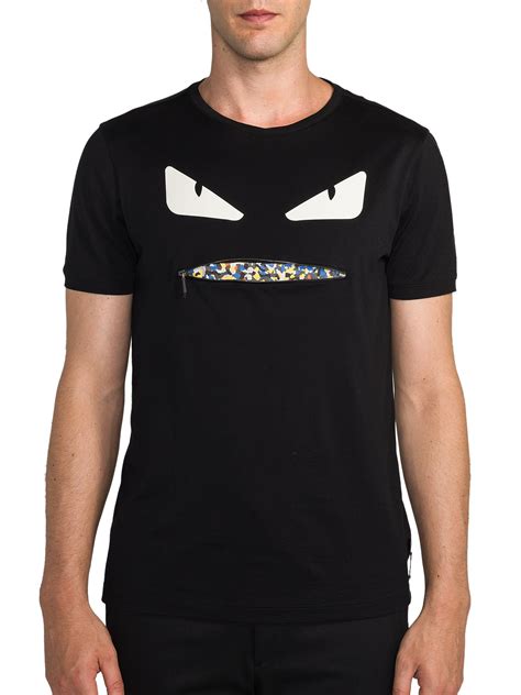 fendi monster shirt with zipper|fendi blue t shirts.